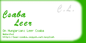 csaba leer business card
